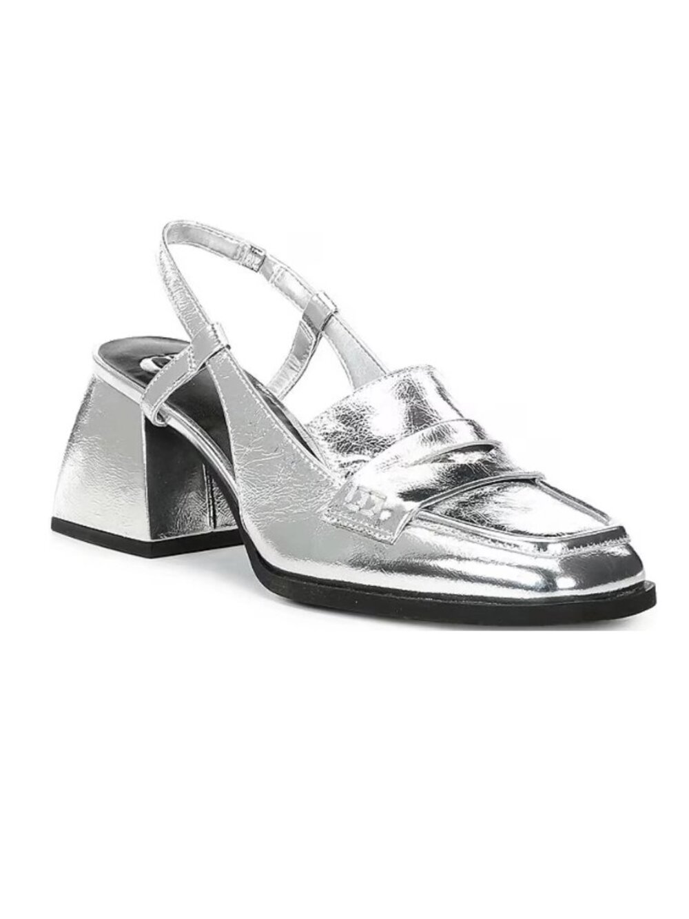 Gianni Bini Crinkle Leather Slingback Heels